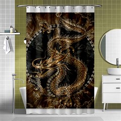 Dragon Pentagram Shower Curtain 48  X 72  (small)  by Sapixe