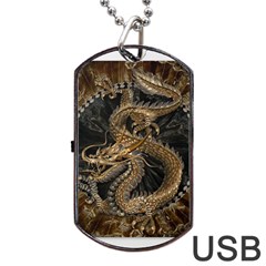 Dragon Pentagram Dog Tag Usb Flash (two Sides) by Sapixe