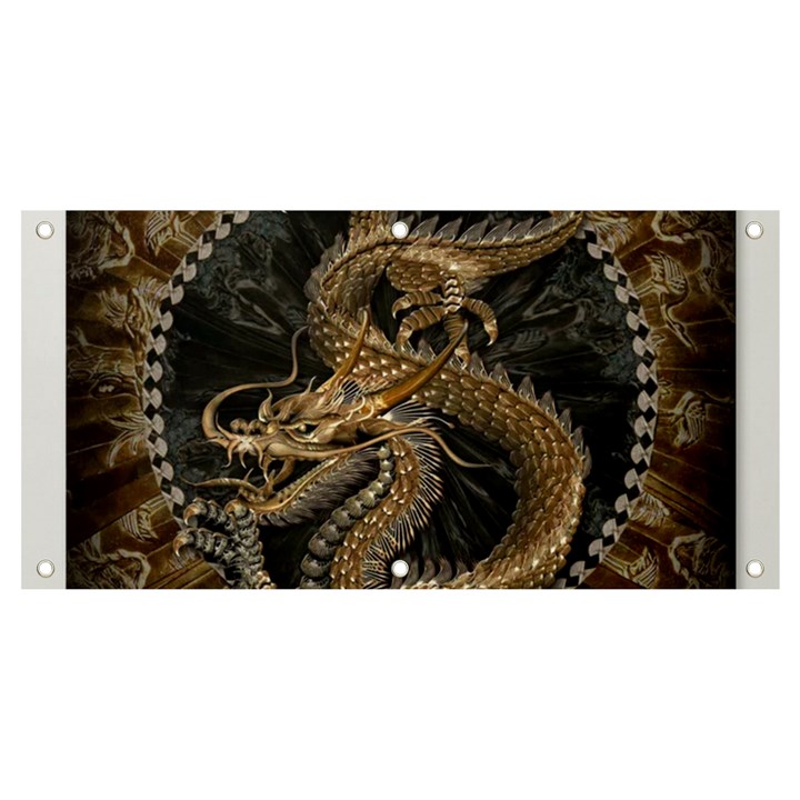 Dragon Pentagram Banner and Sign 4  x 2 