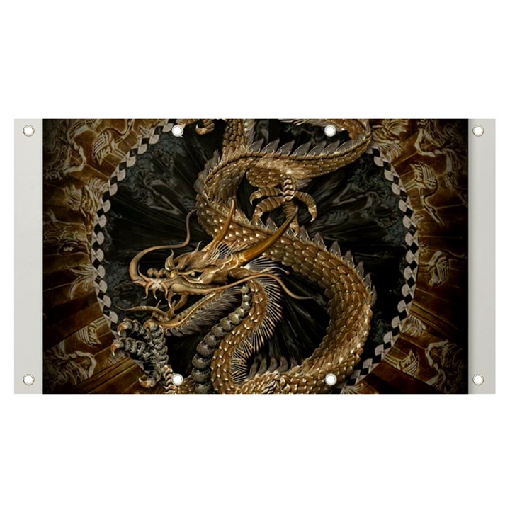 Dragon Pentagram Banner and Sign 7  x 4 