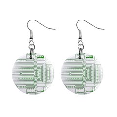 Circuit Board Mini Button Earrings by Sapixe