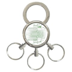 Circuit Board 3-ring Key Chain by Sapixe