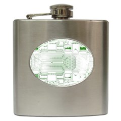 Circuit Board Hip Flask (6 Oz) by Sapixe