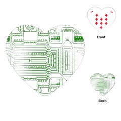 Circuit Board Playing Cards Single Design (heart) by Sapixe