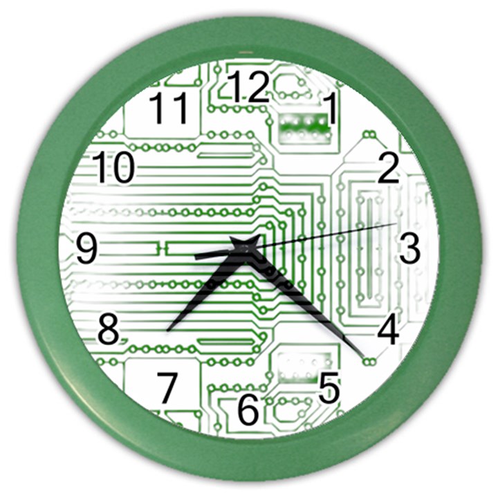 Circuit Board Color Wall Clock