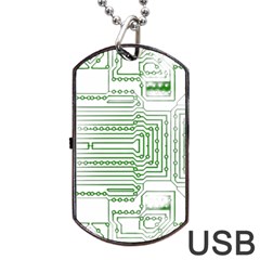 Circuit Board Dog Tag Usb Flash (two Sides) by Sapixe