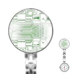 Circuit Board Stainless Steel Nurses Watch by Sapixe