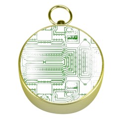 Circuit Board Gold Compasses by Sapixe