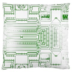 Circuit Board Standard Flano Cushion Case (two Sides) by Sapixe