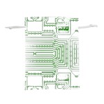 Circuit Board Lightweight Drawstring Pouch (M) Back