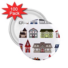 Houses 2 25  Buttons (100 Pack)  by Sapixe