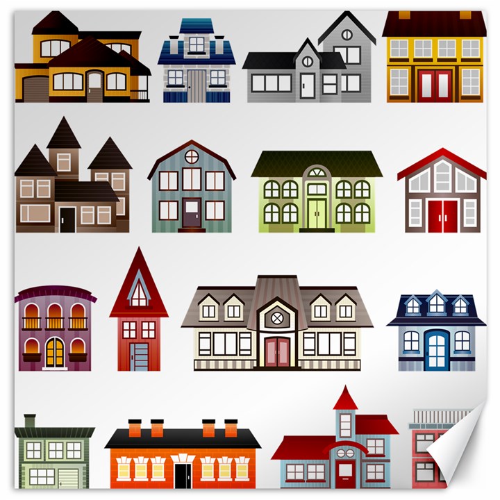 Houses Canvas 20  x 20 