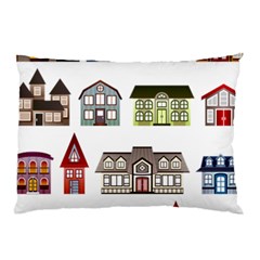 Houses Pillow Case by Sapixe