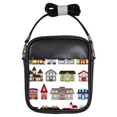 Houses Girls Sling Bag by Sapixe