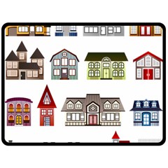 Houses Fleece Blanket (large)  by Sapixe