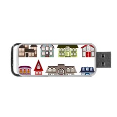 Houses Portable Usb Flash (one Side) by Sapixe