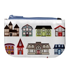 Houses Large Coin Purse by Sapixe