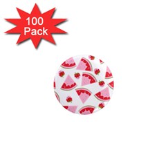 Pink Watermeloon 1  Mini Magnets (100 Pack)  by Sapixe