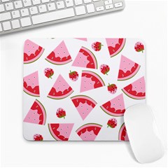 Pink Watermeloon Large Mousepads by Sapixe