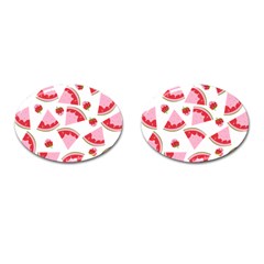 Pink Watermeloon Cufflinks (oval) by Sapixe