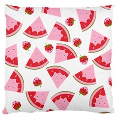 Pink Watermeloon Large Flano Cushion Case (two Sides) by Sapixe