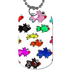 Fish Fishes Marine Life Swimming Water Dog Tag (two Sides) by Sapixe