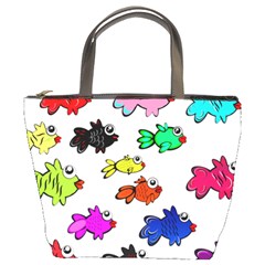 Fish Fishes Marine Life Swimming Water Bucket Bag by Sapixe