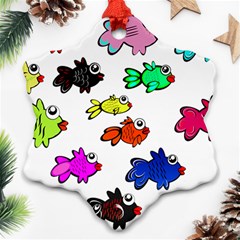 Fish Fishes Marine Life Swimming Water Ornament (snowflake)