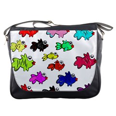 Fish Fishes Marine Life Swimming Water Messenger Bag by Sapixe