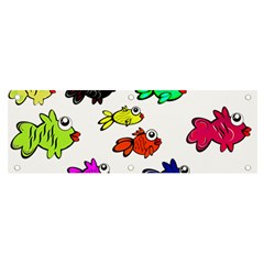 Fish Fishes Marine Life Swimming Water Banner And Sign 6  X 2  by Sapixe