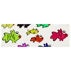 Fish Fishes Marine Life Swimming Water Banner And Sign 9  X 3 