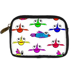 Fish Swim Cartoon Funnycute Digital Camera Leather Case by Sapixe