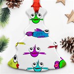 Fish Swim Cartoon Funnycute Ornament (Christmas Tree)  Front