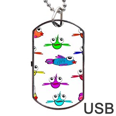 Fish Swim Cartoon Funnycute Dog Tag Usb Flash (one Side) by Sapixe