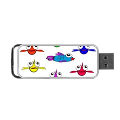 Fish Swim Cartoon Funnycute Portable Usb Flash (two Sides) by Sapixe