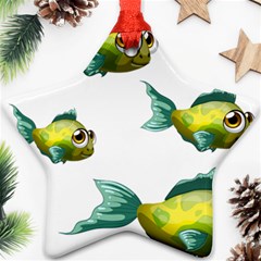 Fish Vector Green Ornament (star)