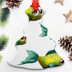 Fish Vector Green Ornament (christmas Tree) 