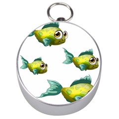 Fish Vector Green Silver Compasses by Sapixe