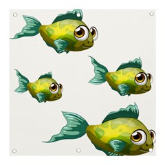 Fish Vector Green Banner And Sign 3  X 3 