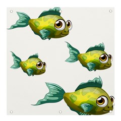 Fish Vector Green Banner And Sign 4  X 4 