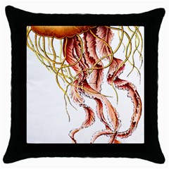 Animal Art Forms In Nature Jellyfish Throw Pillow Case (Black)