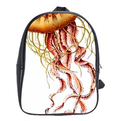 Animal Art Forms In Nature Jellyfish School Bag (Large)