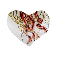 Animal Art Forms In Nature Jellyfish Standard 16  Premium Flano Heart Shape Cushions by Sapixe