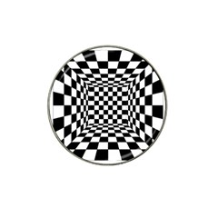 Black And White Chess Checkered Spatial 3d Hat Clip Ball Marker by Sapixe