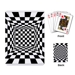 Black And White Chess Checkered Spatial 3d Playing Cards Single Design (rectangle)