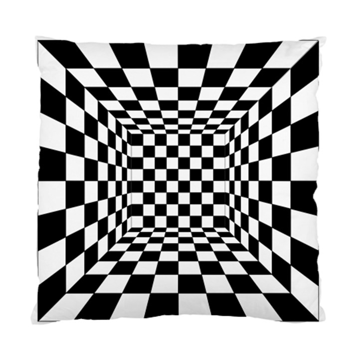 Black And White Chess Checkered Spatial 3d Standard Cushion Case (Two Sides)