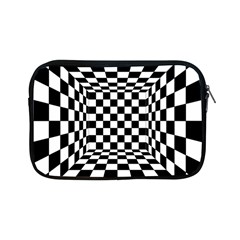 Black And White Chess Checkered Spatial 3d Apple Ipad Mini Zipper Cases by Sapixe