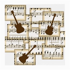 Music Paper Guitars Background Art Medium Glasses Cloth by Sapixe