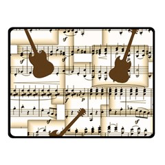 Music Paper Guitars Background Art Fleece Blanket (small) by Sapixe