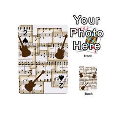 Music Paper Guitars Background Art Playing Cards 54 Designs (mini)